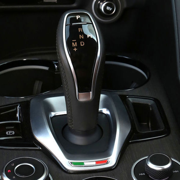 A picture of a shifter with illuminated text