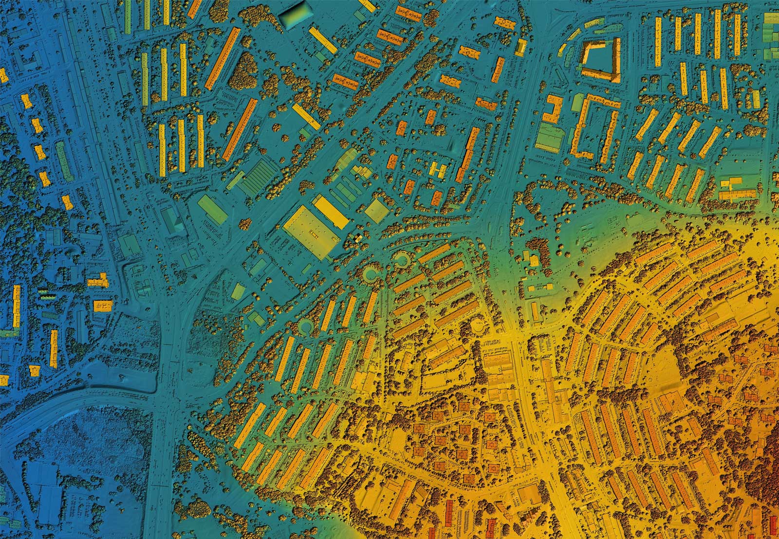 LiDAR data map